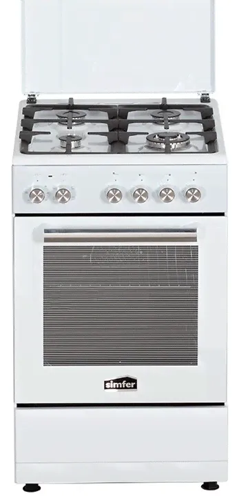 Simfer F56MW45022 Комби плита,чугун, ГК эл.дух,5реж,конвекция, 50х60,белая
