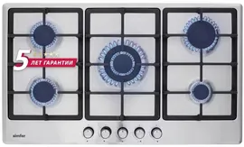 Simfer H90W51M572 Поверхн.газ, ГК,WOK,чугун,нержавейка,90 см